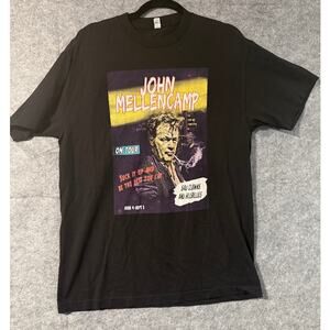 John Mellencamp Vintage Black Concert Tour Clowns & Hillbillies Size L